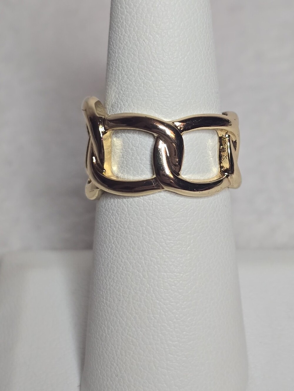 Fashion Jewelry Gold Link Chain Women's Ring